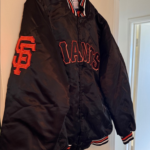 STARTER Other - STARTER Black Giants Jacket with Orange Trim